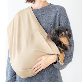 1-15kg対応の犬用抱っこ紐(小型犬・中型犬)ダークグレー｜日本で唯一の