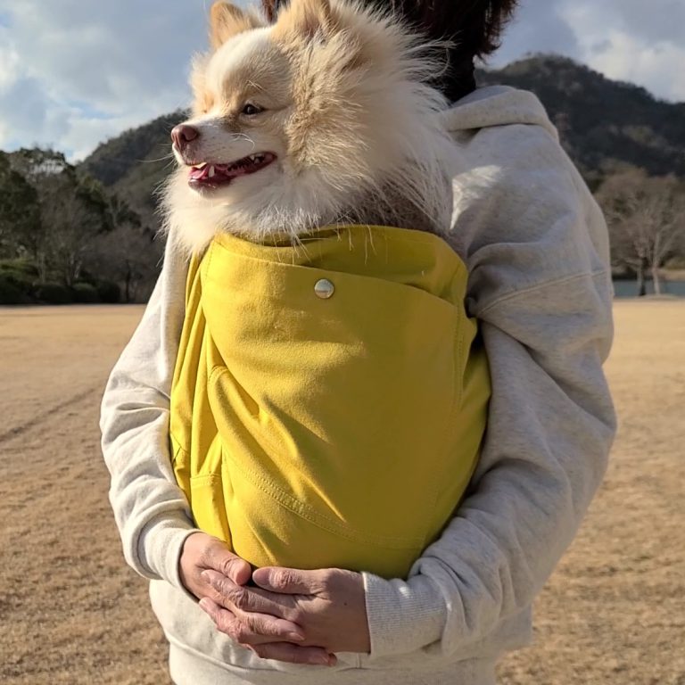 1-15kg対応の犬用抱っこ紐(小型犬・中型犬)サルファーイエロー｜日本で 