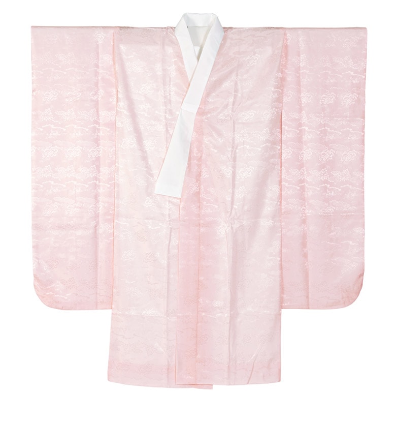 長襦袢 振袖用 ポリ ピンク 広衿 袖丈285 Wサイズ 中国製 | ワイド