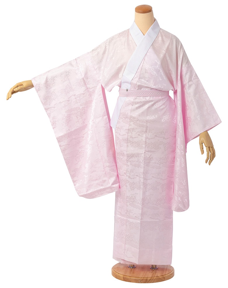 長襦袢 ジュニア女の子着物用 ポリ ピンク バチ衿 中国製 | ジュニア