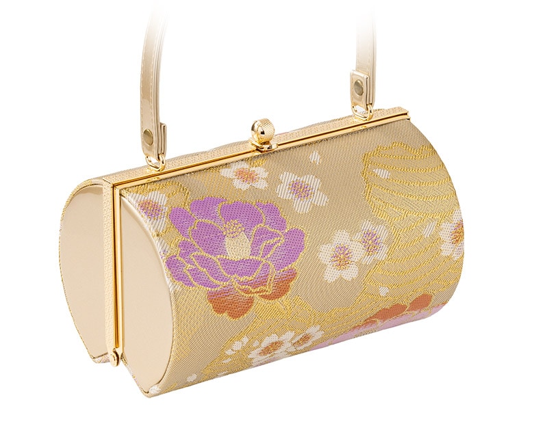 草履バッグセット 振袖用 佐賀錦 金 椿 桜 L寸 中国製 | 大人和装,婦人