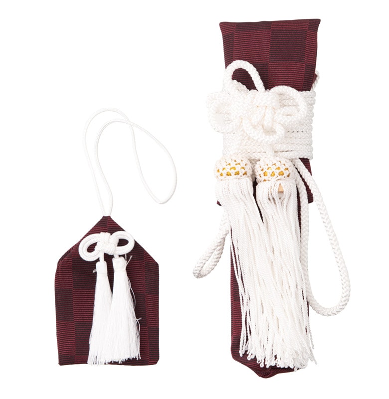 男の子かいけん・お守りセット エンジ市松 中国製 | 子供和装,男の子