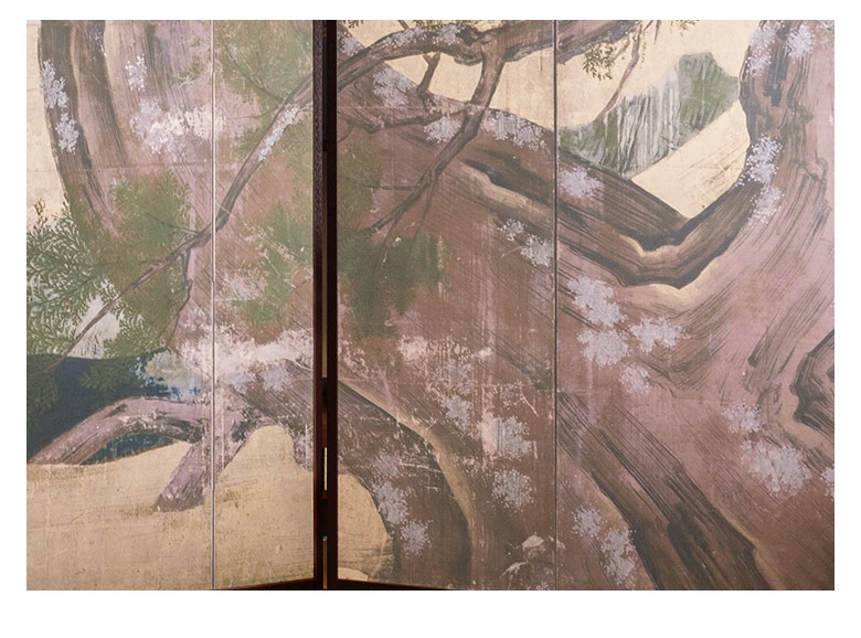 屏風 狩野永徳/檜図屏風 二曲一双 高さ185cm×幅約300cm FU【メーカー