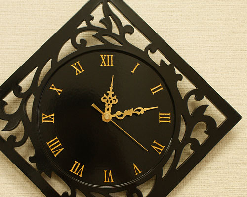 木製 壁掛け時計 モダン