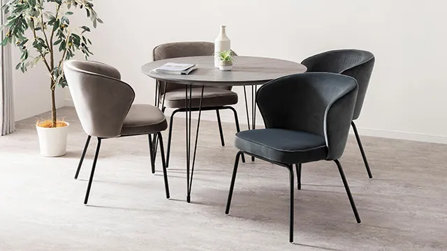 ステンレス・アイアン脚チェア