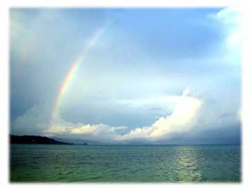 石垣島から見える虹