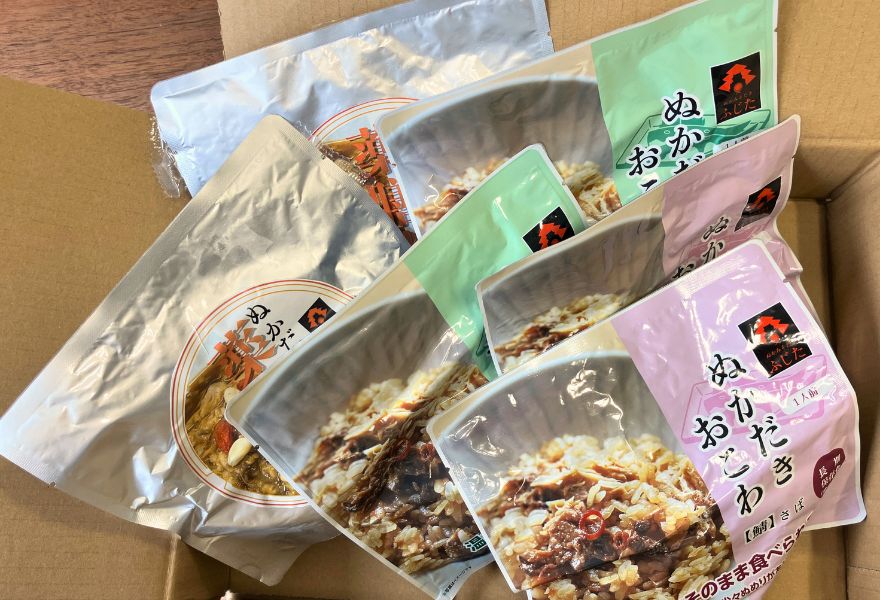 ぬかだきおこわ3種類各2袋