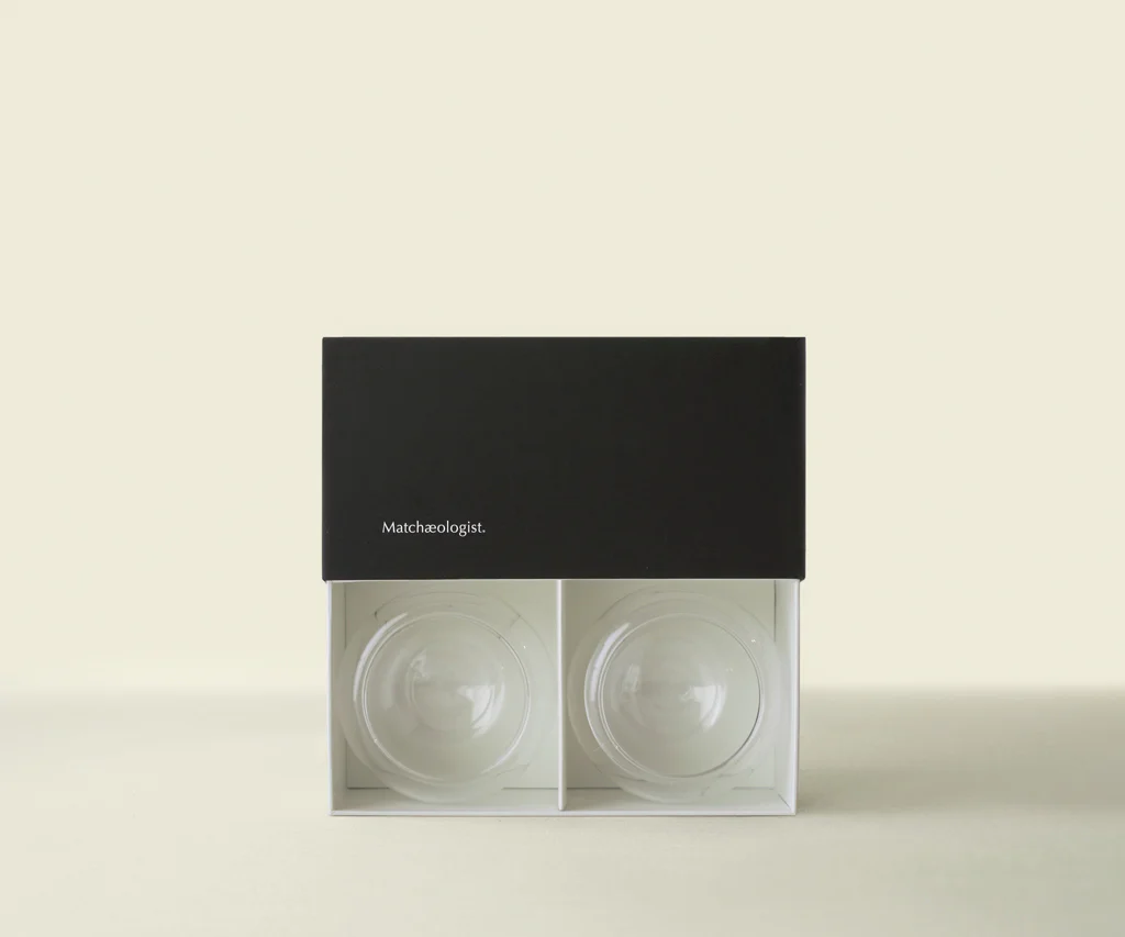 Twin Cloud Glass Chawan Set