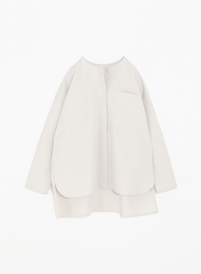 トップス evam eva wool no collar tunic evam eva｜cotton wool no collar shirt｜ladies',tops