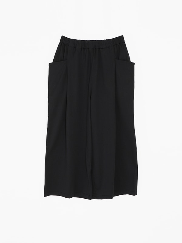evam eva/ dry cotton PO  ブラック evam eva｜supima cotton culottes｜ladies',bottoms