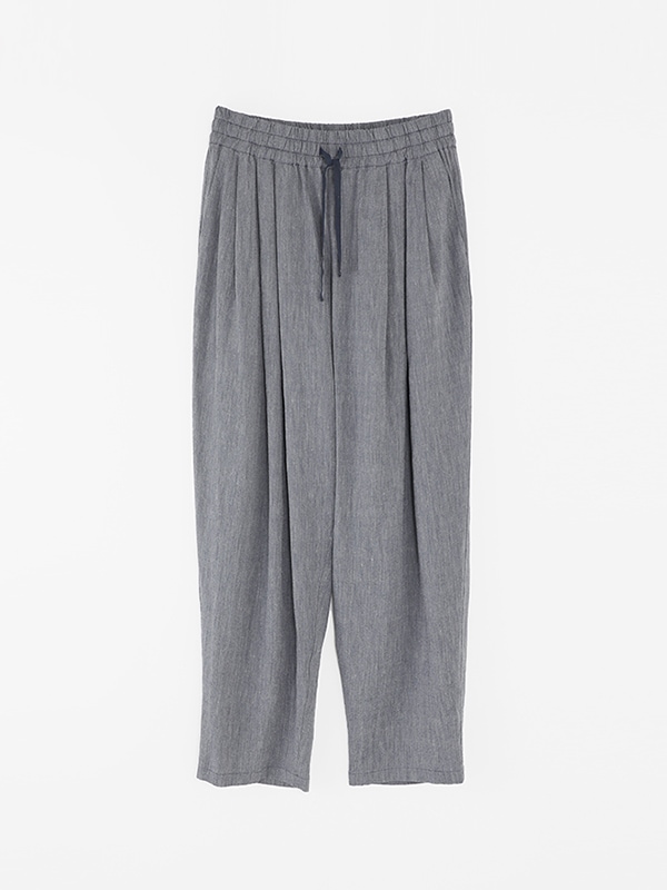 Iamashiwakaページ★+5DD evam eva｜linen washi tuck wide pants｜ladies',bottoms