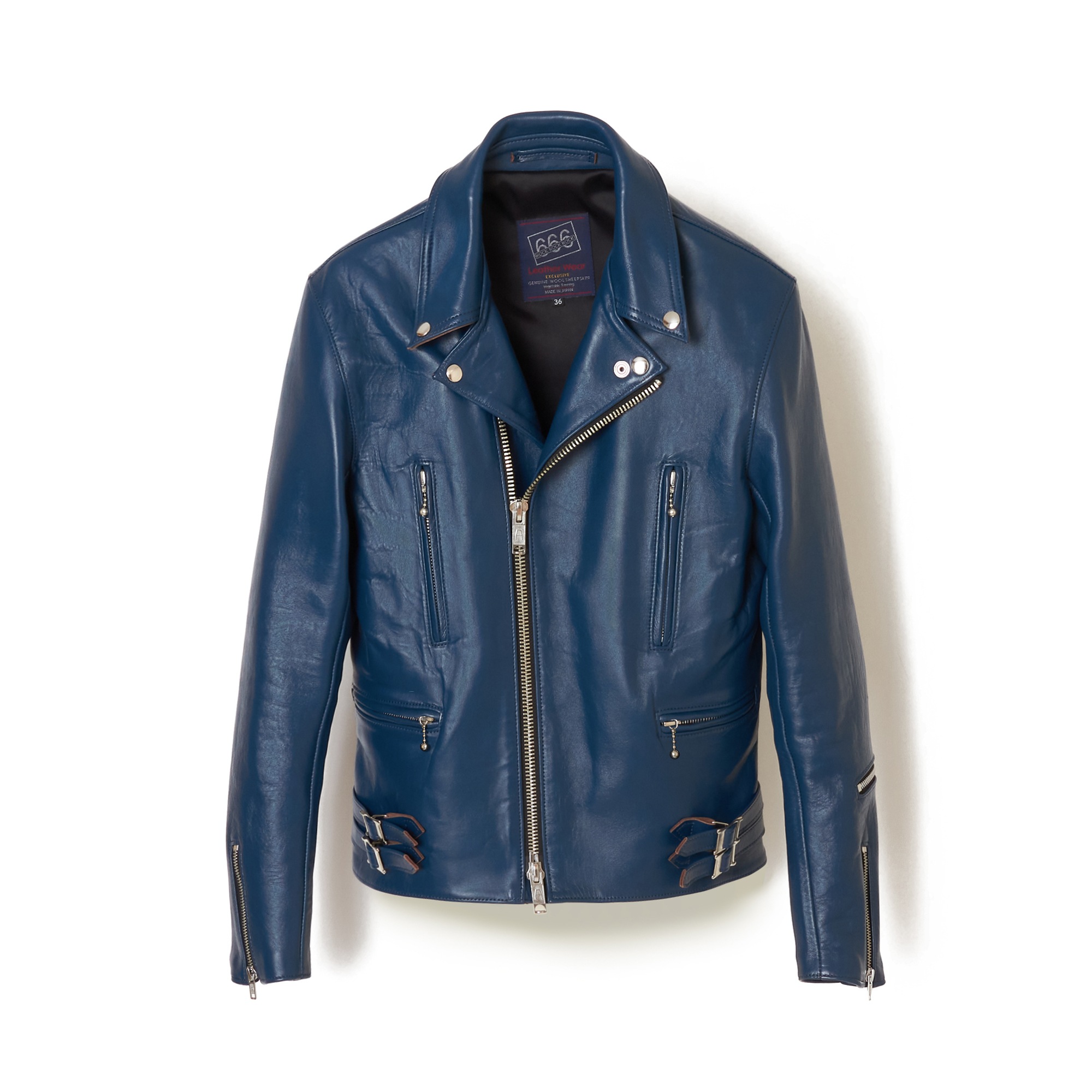 NEW!!!【666LEATHER WEAR / WOOL SHEEP SKIN新色】ネイビーブルー 