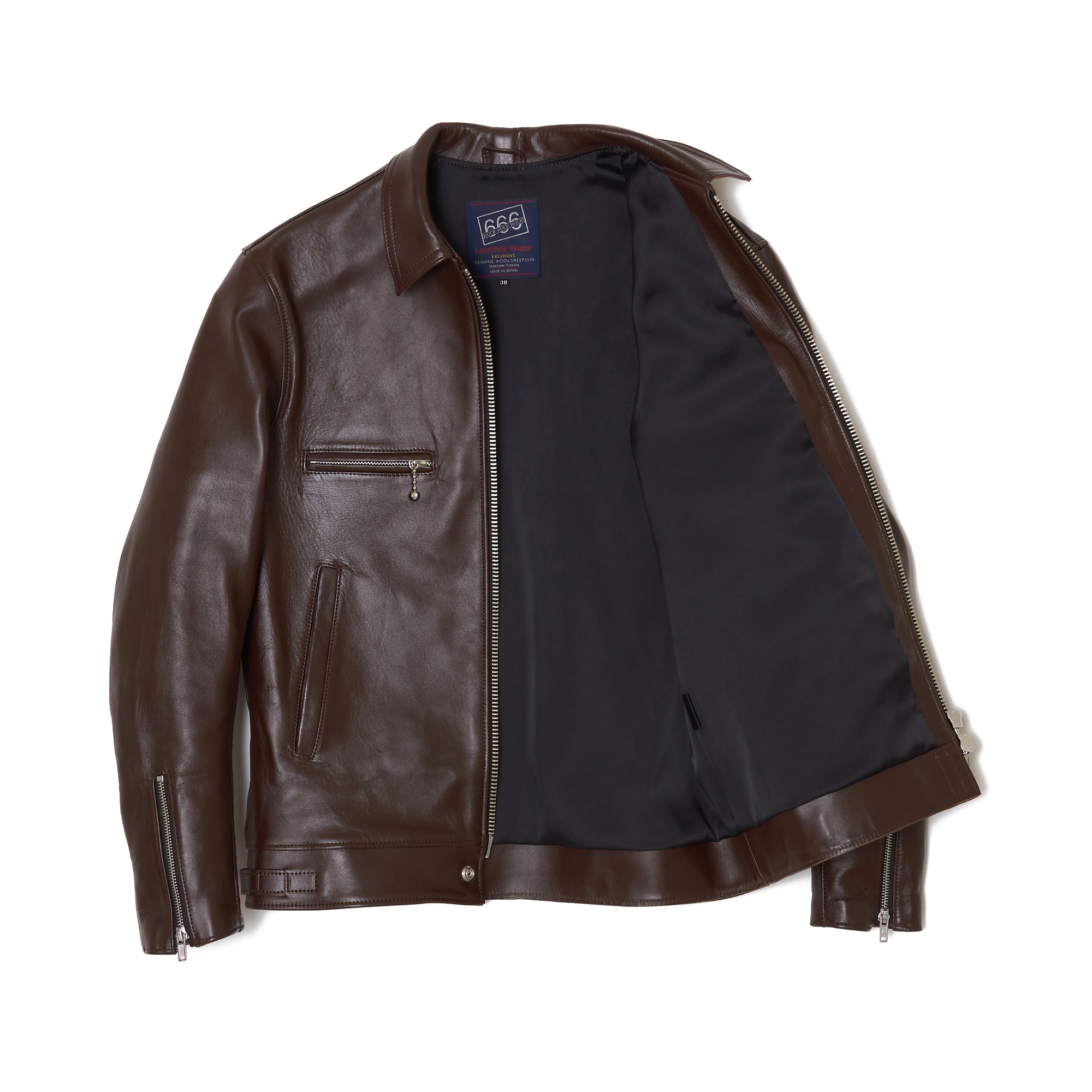 NEW!!!【666LEATHER WEAR / WOOL SHEEP SKIN新色】ネイビーブルー 