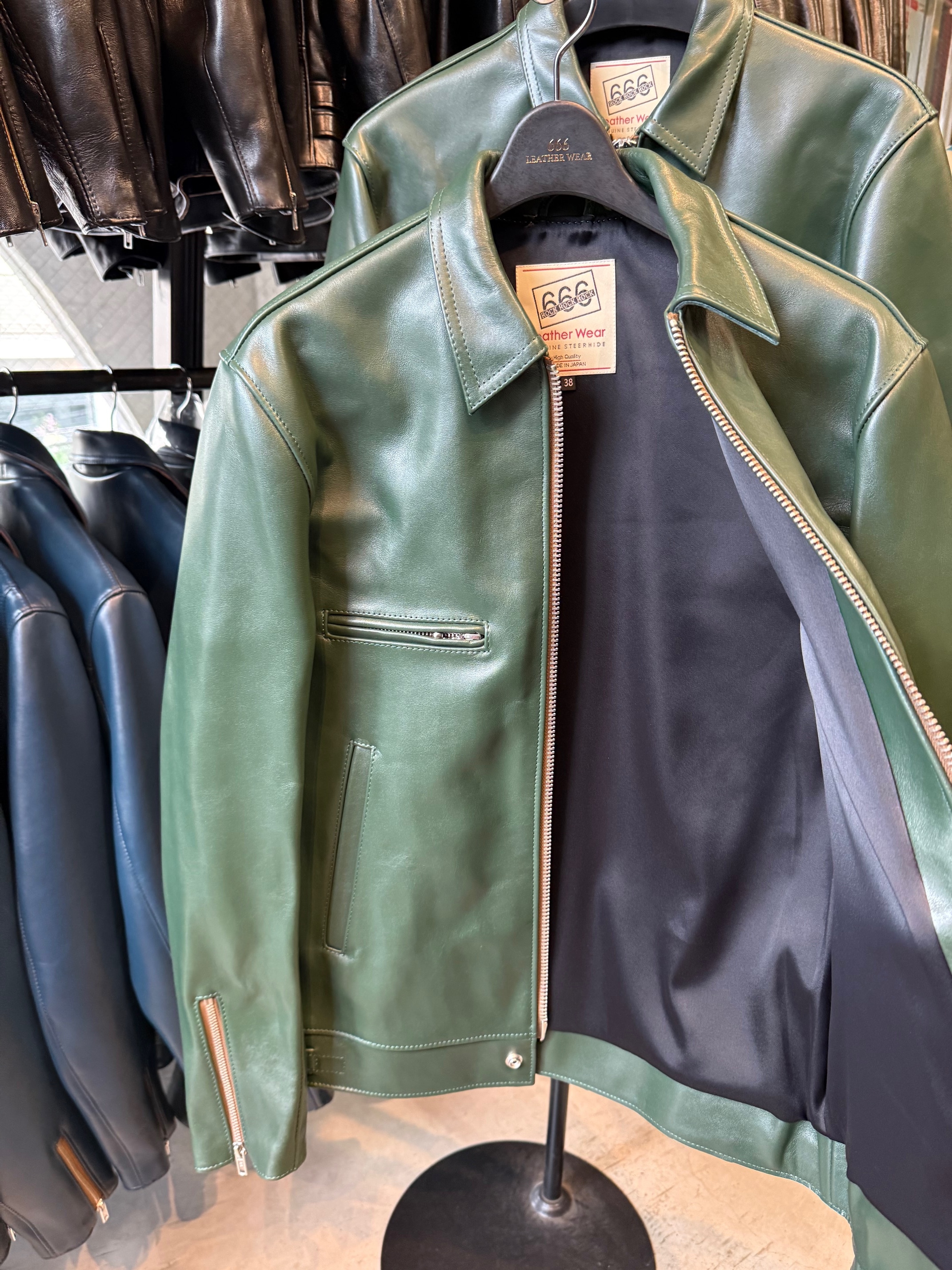 666 LEATHER WEAR】LJM-17TF / DEEP GREEN / NEW STOCK !!!