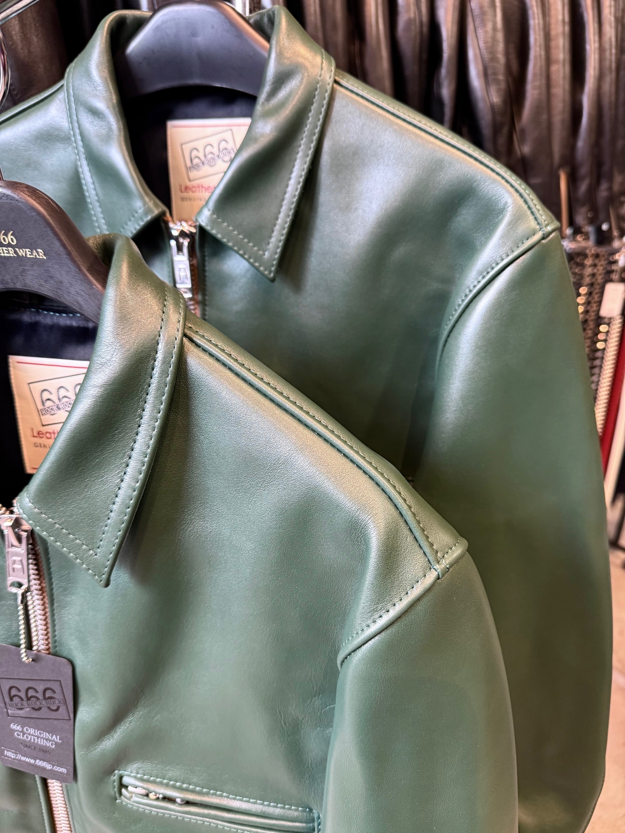 666 LEATHER WEAR】LJM-17TF / DEEP GREEN / NEW STOCK !!!