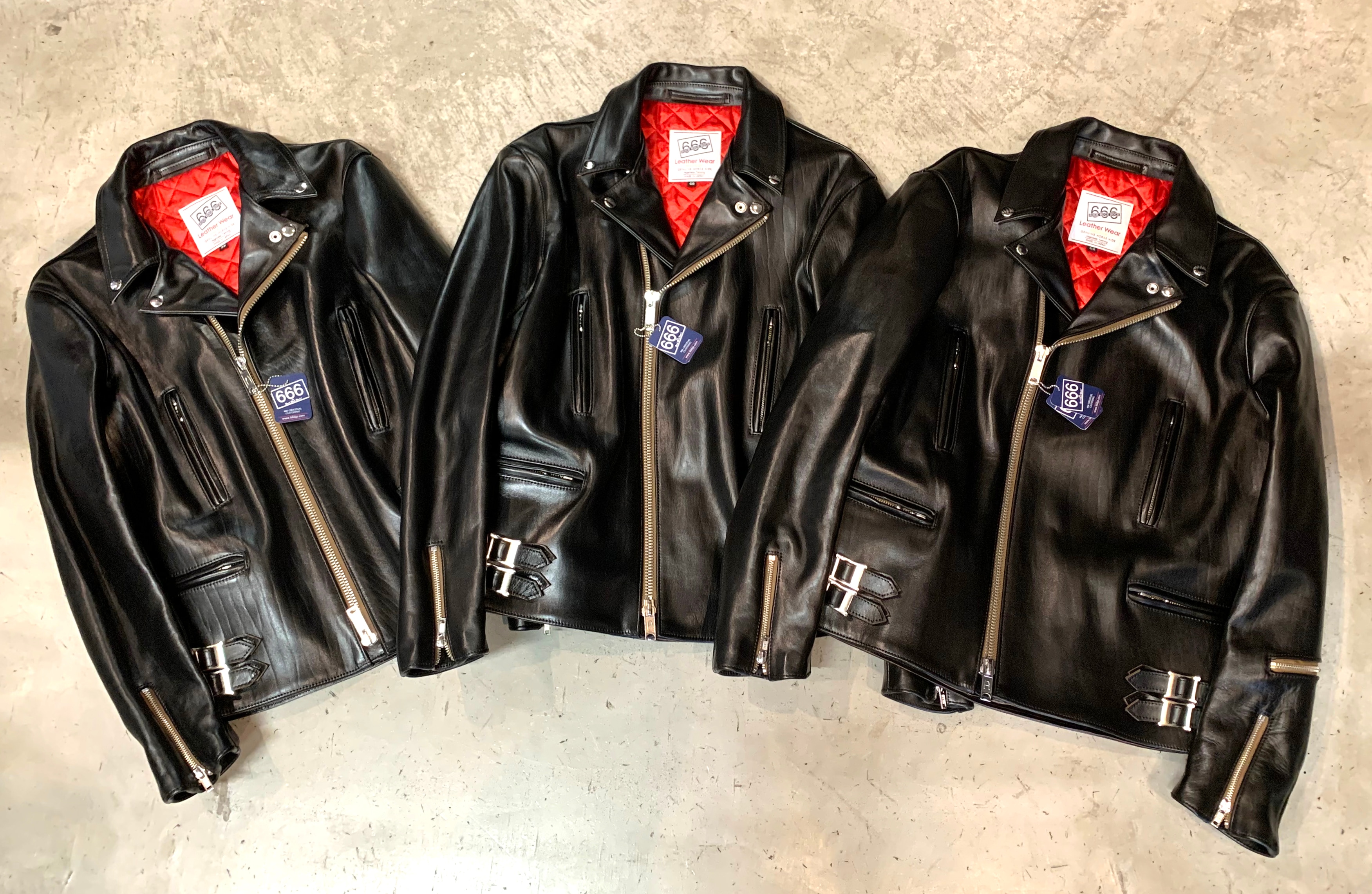 NEW!!!【666 LEATHER WEAR / 特別入荷！！】オプション入り特別仕様ライダースジャケットが入荷しました！！