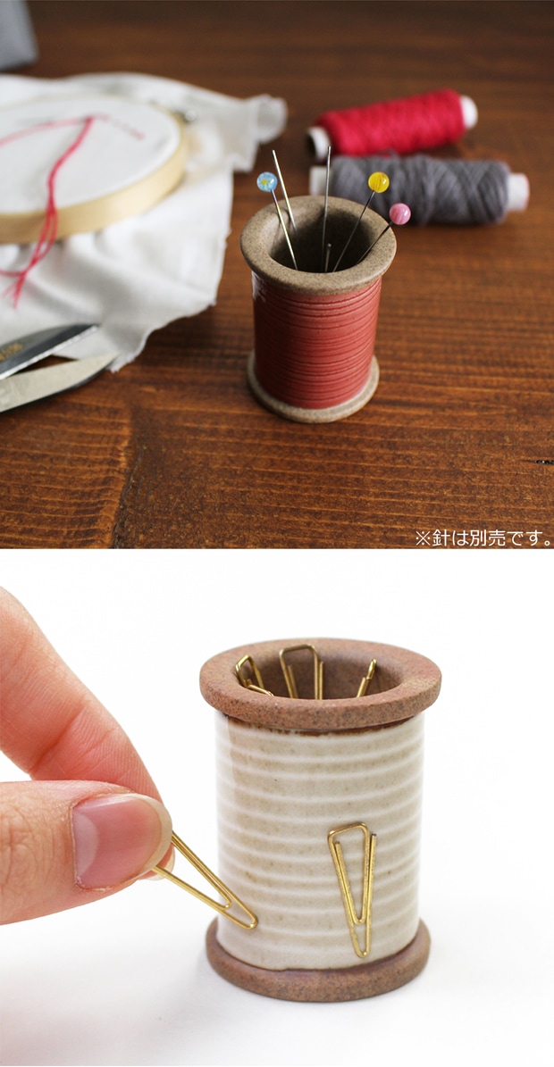Cohana 波佐見焼のマグネットスプール 糸巻 磁石 ピンクッション 日本製 Made in Japan コハナ KAWAGUCHI 裁縫道具