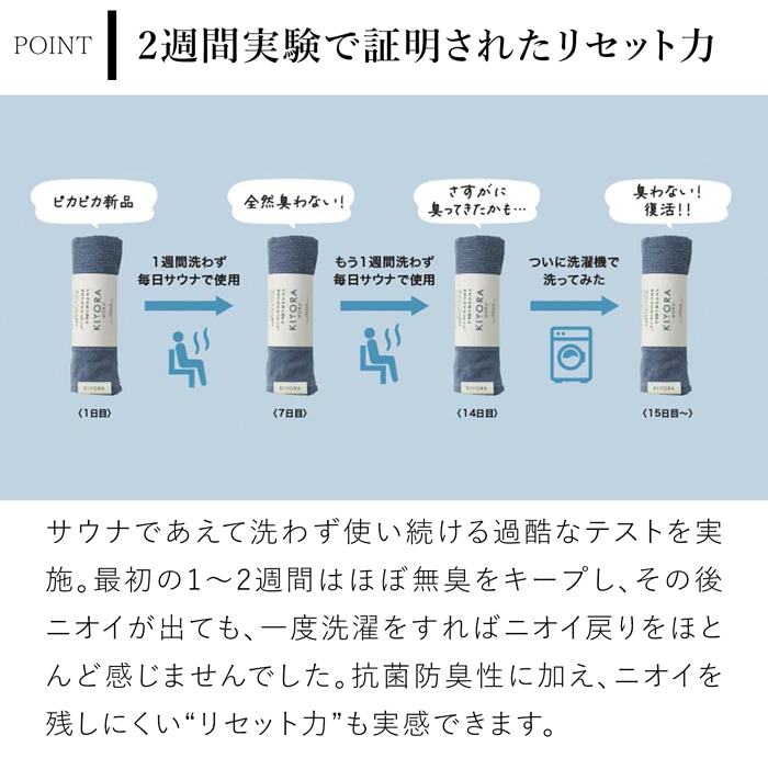 KIYORA MOKU キヨラ モク タオル 33×100cm 今治タオル 抗菌 消臭 日本製  コンテックス kontex
