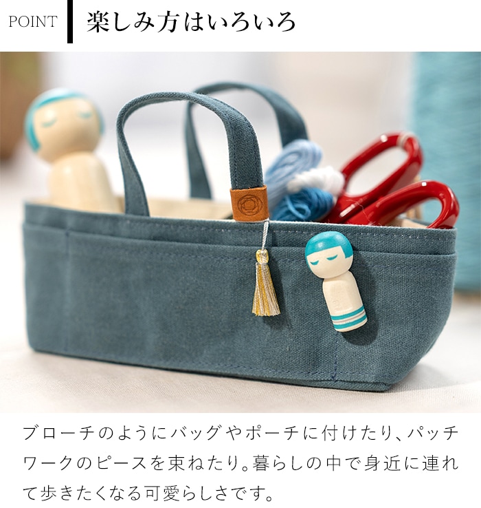 Cohana こけしのニードルマインダー 針休め ピンクッション 針山 津軽こけし 裁縫道具 日本製 コハナ KAWAGUCHI