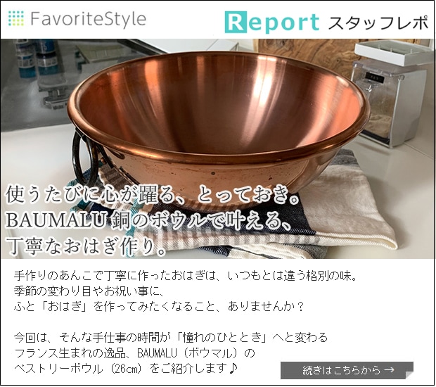 BAUMALU 銅のボウル 26cm 取っ手付き フランス製 ボウマル 銅製 内側錫