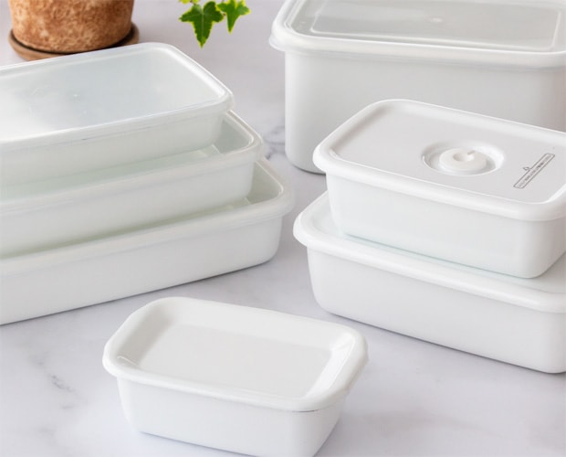 ホーロー、ガラス、プラスチック、シリコン、陶器etc.。素材で選ぶ保存