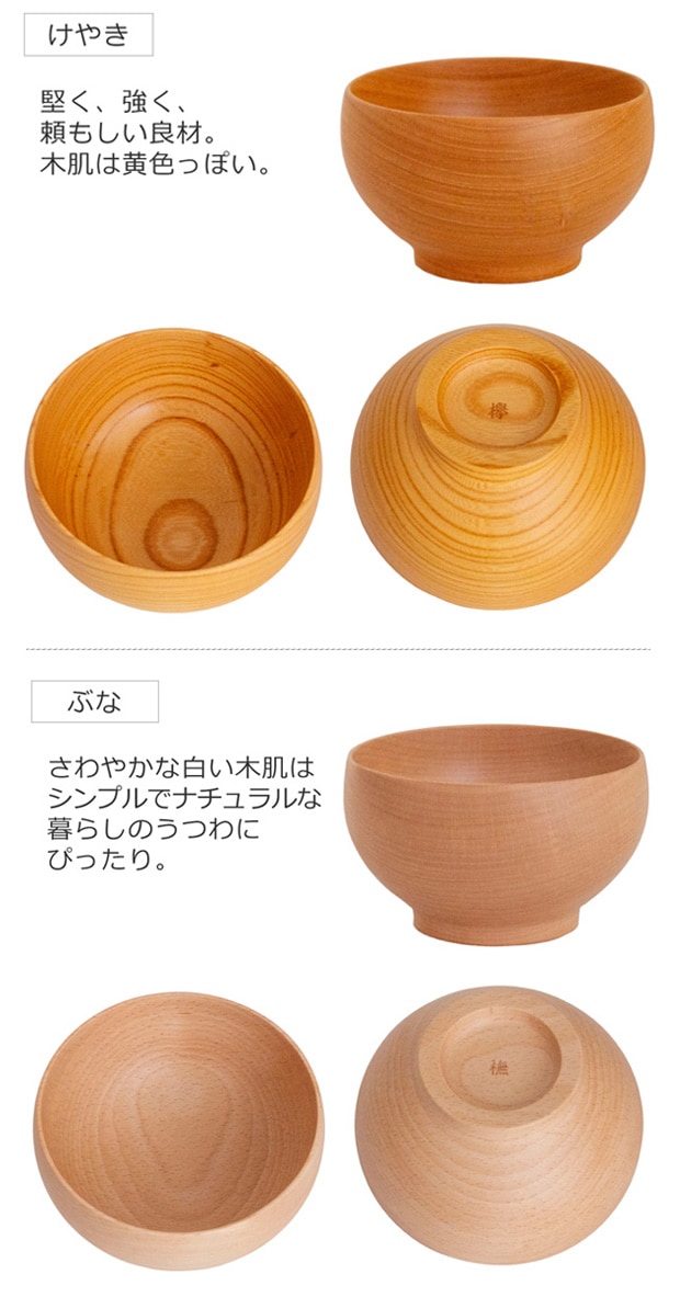 木の種類で変わる、器の表情と個性