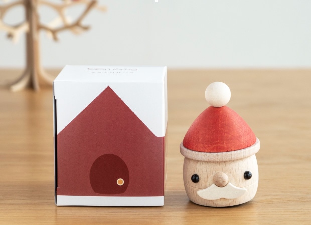 おもちゃのこまーむ どんぐりサンタ クリスマス 飾り サンタクロース 木製 日本製