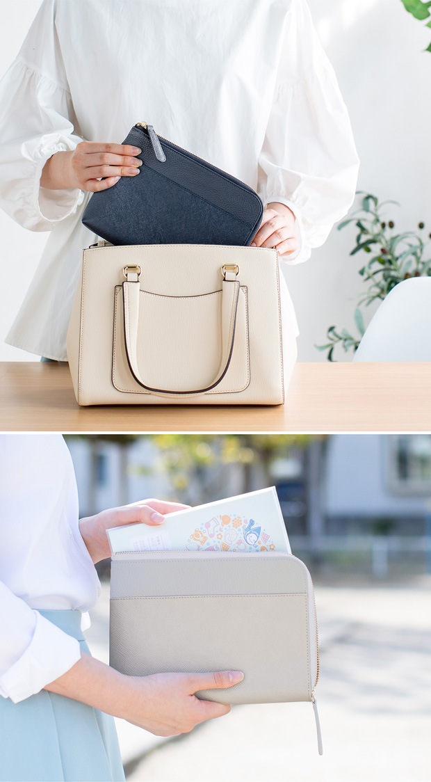 母子手帳ケース 親子手帳ケース 革 本革 L字型 マルチケース シンプル イタリアンレザー プリズムレザー corale コラーレ