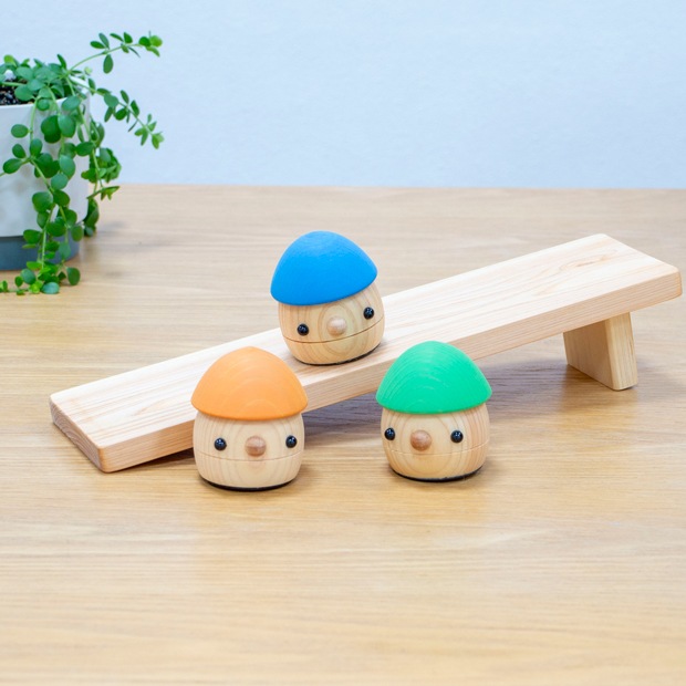 こまむぐ どんぐりひのきBセット(どんぐりの坂 ・どんぐりひのき3個) 木製 知育 玩具 日本製