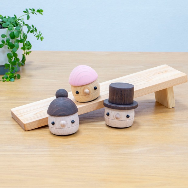 こまむぐ どんぐりひのきCセット(どんぐりの坂 ・どんぐりぱぱ・どんぐりまま・どんぐりひのき1個) 木製 知育 玩具 日本製