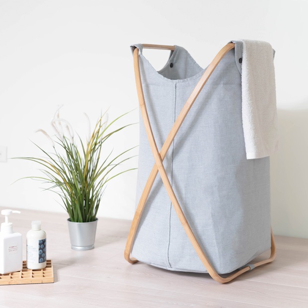 GUDEE ランドリーバスケット 折りたたみ 洗濯かご 大容量 100L 竹 バンブー 布 BUTTERFLY II