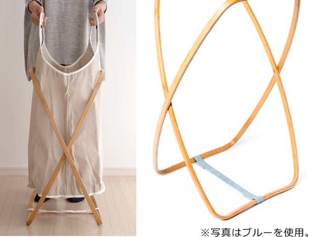 GUDEE ランドリーバスケット 折りたたみ 洗濯かご 大容量 100L 竹 バンブー 布 BUTTERFLY II