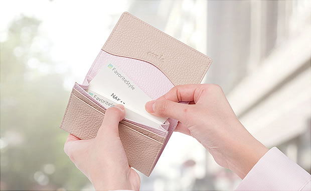 名刺入れ レディース 本革 バイカラー イタリアンレザー サイドライン 11colors corale