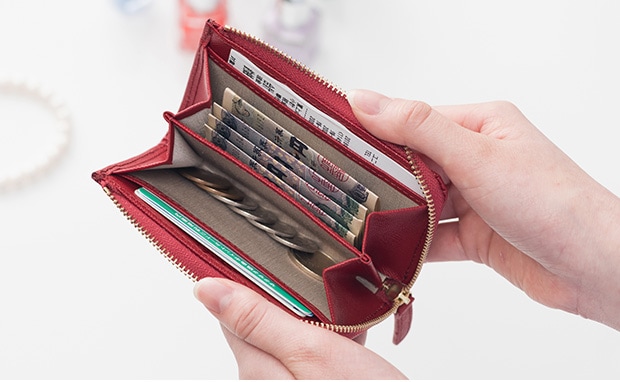 本革 プリズムレザー コインケース カードケース 小銭入れ L字ファスナー レディース 財布 corale