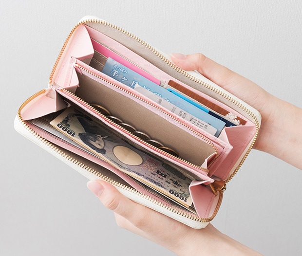 ラウンド長財布 レディース 革 本革 バイカラー プリズムレザー ロングウォレット シンプル おしゃれ 女性用 11colors corale