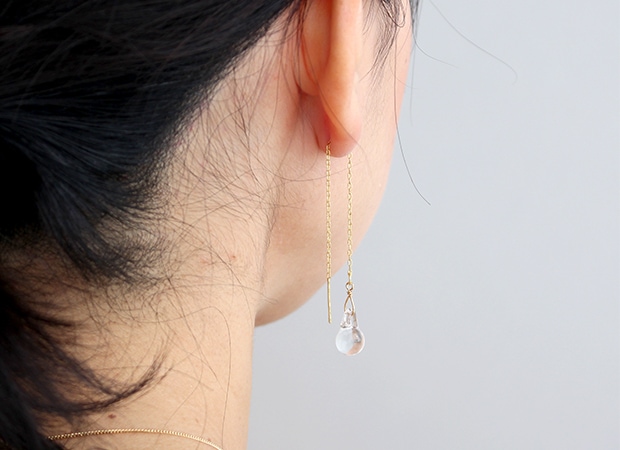 ハリオ ピアス ティアーズ 16 Water Drops 雫 ガラス製 HARIO Lampwork Factory 手作り 日本製