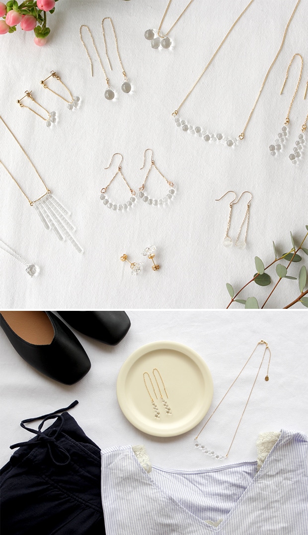 ハリオ ネックレス グロス Water Drops 雫 ガラス製 HARIO Lampwork Factory 手作り 日本製