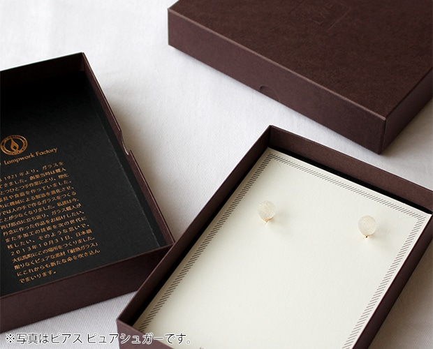 ハリオ ピアス メルティーキューブ Abstract ゆれる ガラス製 HARIO Lampwork Factory 手作り 日本製