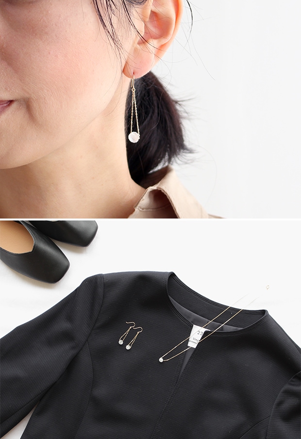 ハリオ ピアス フィズ K10 丸型 ガラス製 HARIO Lampwork Factory 手作り 日本製 10金