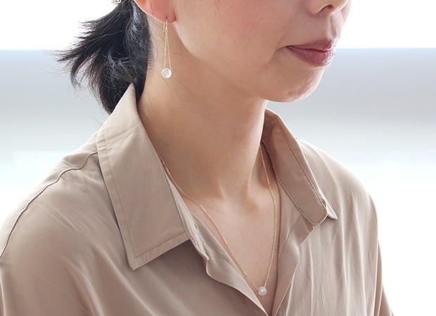 ハリオ ピアス フィズ K10 丸型 ガラス製 HARIO Lampwork Factory 手作り 日本製 10金