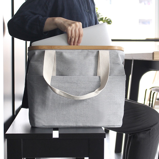 GUDEE コミューターバッグ 通勤バッグ 通学バッグ レディース A4 大容量 木製 竹 バンブー 布 Uroki Commuter bag GudeeLife