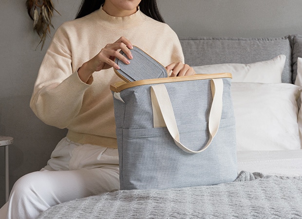 GUDEE コミューターバッグ 通勤バッグ 通学バッグ レディース A4 大容量 木製 竹 バンブー 布 Uroki Commuter bag GudeeLife　GUDEE