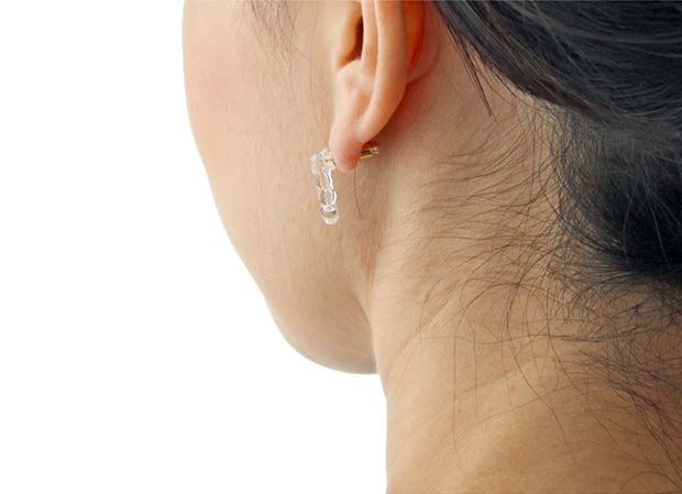 ハリオ ピアス スモールサークル Water Drops 雫 輪 ガラス製 HARIO Lampwork Factory 手作り 日本製 小ぶり