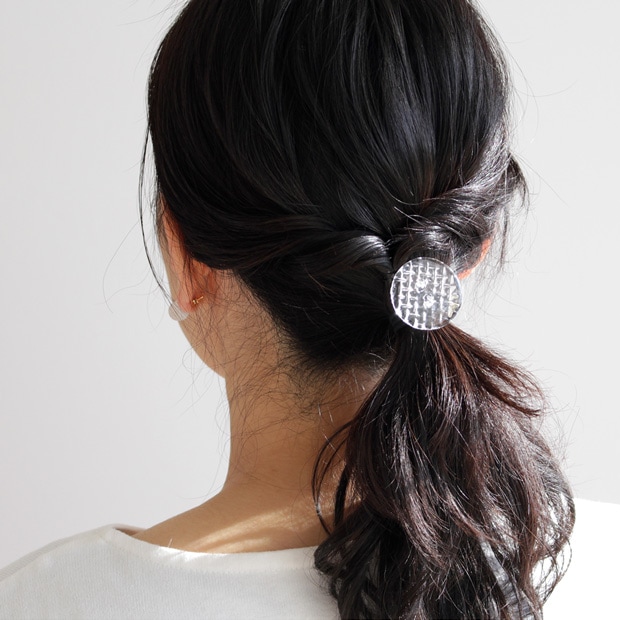 ハリオ ヘアゴム ブリリアント 円形 丸型 ガラス製 HARIO Lampwork Factory 手作り 日本製 ヘアアクセサリー 大人っぽい レディース