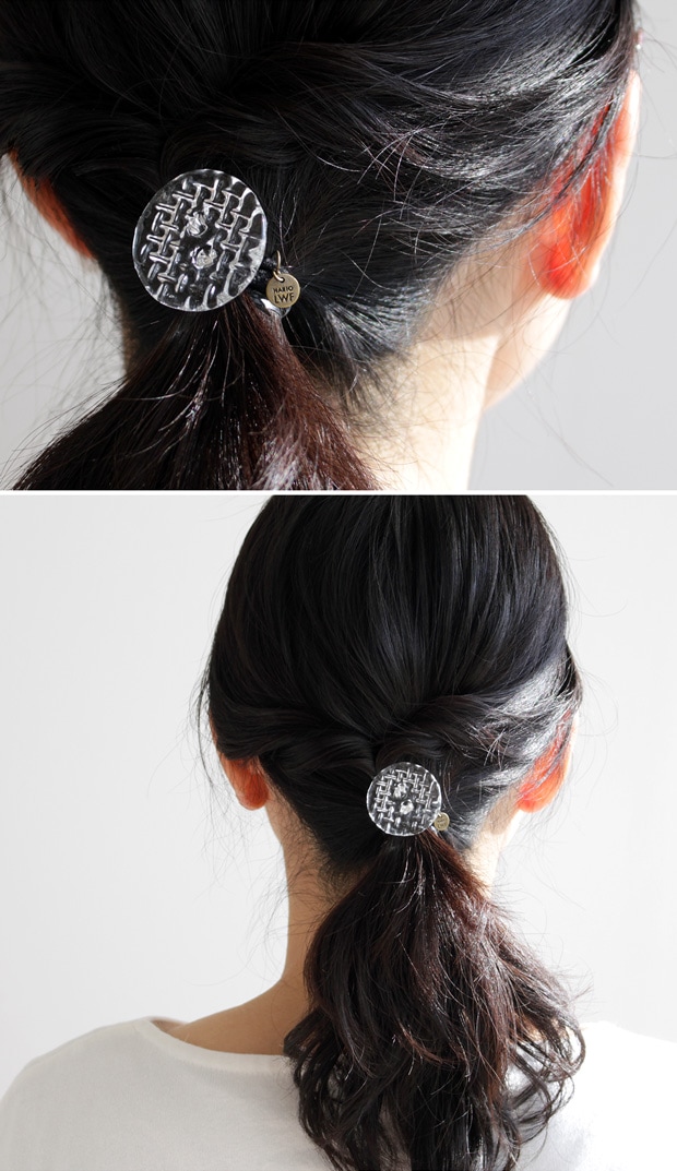 ハリオ ヘアゴム ブリリアント 円形 丸型 ガラス製 HARIO Lampwork Factory 手作り 日本製 ヘアアクセサリー 大人っぽい レディース
