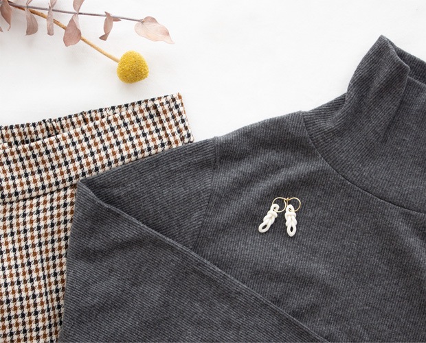 Anne Black アンヌ・ブラック ピアス knots フープピアス ラージ