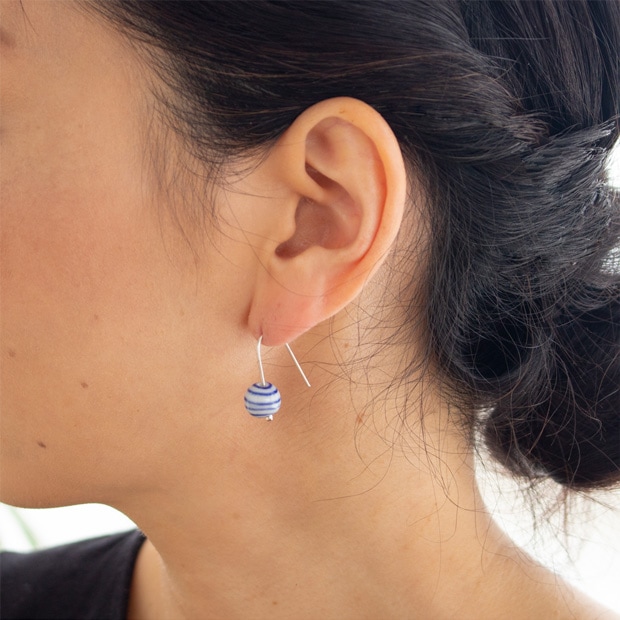 Anne Black アンヌ・ブラック ピアス stripes ストライプ フックピアス