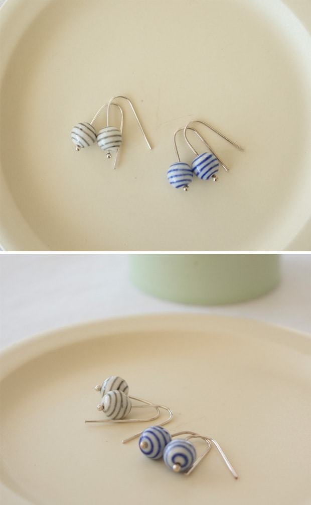 Anne Black アンヌ・ブラック ピアス stripes ストライプ フックピアス