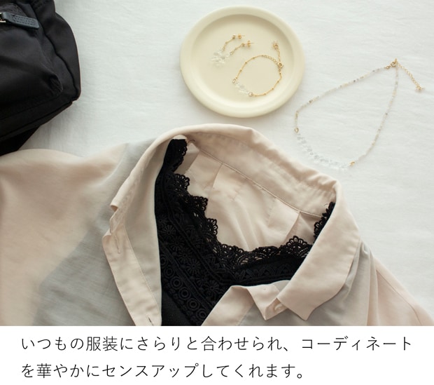 ハリオ ネックレス 渚 tane 天然石 ガラス製 HARIO Lampwork Factory 手作り 日本製