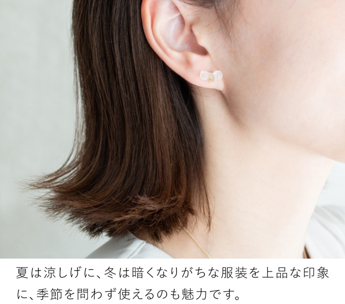ハリオ ピアス トリオ ガラス製 HARIO Lampwork Factory 手作り 日本製 ハリオランプワークファクトリー